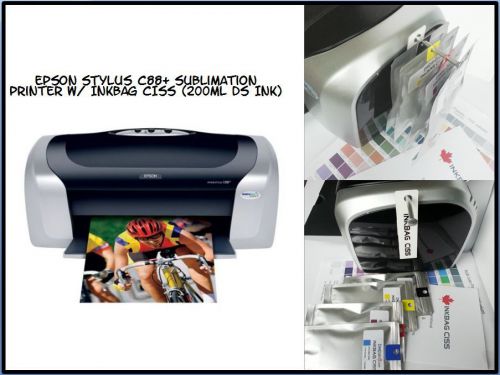 Epson stylus c88+ heat transfer printer w/ inkbag ciss (600ml inkbag ds ink) for sale