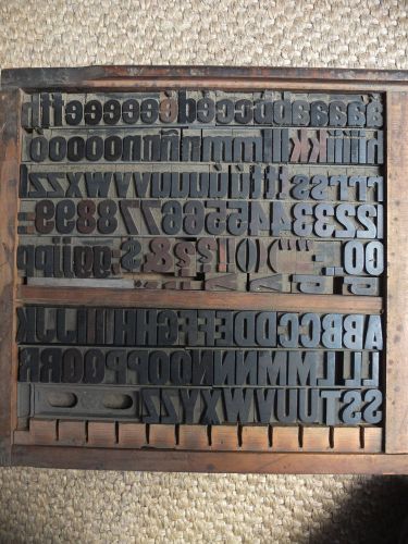 1.41&#034; - 159 pcs- BEAUTIFUL LETTERPRESS wood, alphabet printing blocks!!