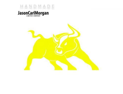 JCM® Iron On Applique Decal, Bull Neon Yellow
