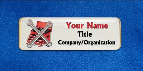 Toolbox Custom Personalized Name Tag Badge ID Mechanic Tools Auto Tech Shop