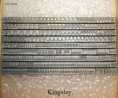 Kingsley  Machine Type, ( 12pt. Announcement Greetings, Caps Lower Case &amp; No&#039;s )
