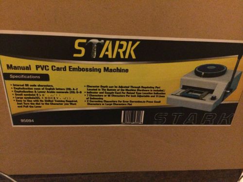 New Stark 68-Character Manual PVC Card Embossing Machine MD-11