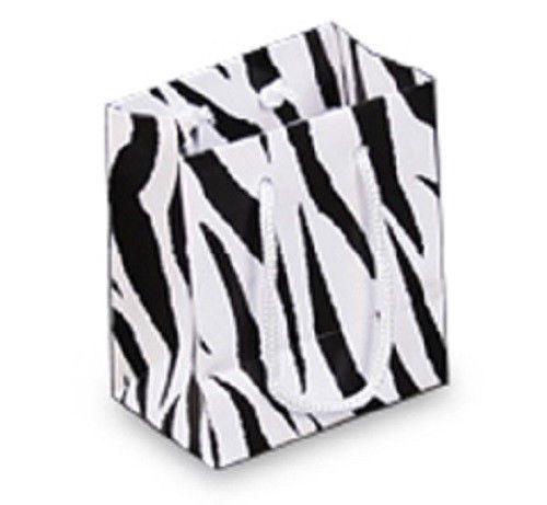 Zebra Print Shopping Bags (Small 3&#034;W X 2&#034;D X 3 1/2&#034;H) Zebra Print Shopping Bags