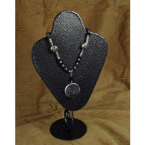 Elegant Black Metal Necklace Display