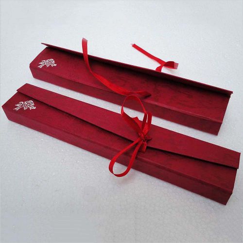 12 pieces burgundy Jewelry Bracelet/Necklace/Chain Package Gift Box AH029c06