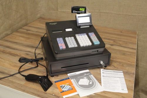 Sharp xea507 bar code scanning and dual receipt cash register for sale