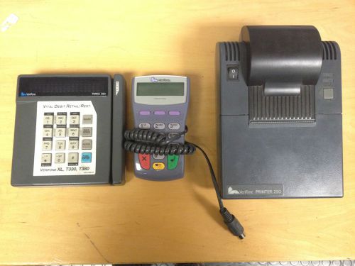 Verifone Retail Credit Card Machine, Pinpad, Ribbon, Printer Set!