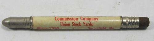 Robertson Live Stock Commission Co. Union Stock Yards Bullet Pencil Springfield