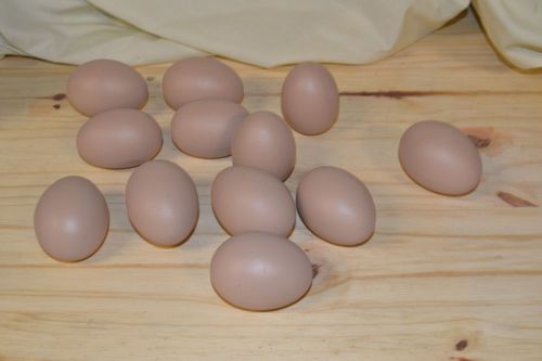12 Brown Ceramic Eggs Easter Decorative 1 Dozen Dummy egg