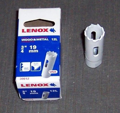 Lenox 30012-12L  3/4&#034; Bi-Metal Hole Saw Wood/Metal