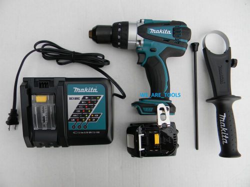 Makita 18 volt lxph03 cordless hammer drill, bl1830 battery, dc18rc charger 18v for sale