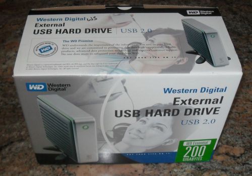Western digital 200gb external hard drive wd2000b014-rnn w fire wire complete ib for sale