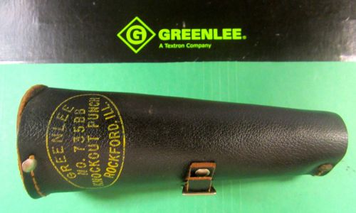 (EMPTY) GREENLEE BLACK NO. 735BB KNOCKOUT PUNCH LEATHER CASE,IN GREAT CONDITION