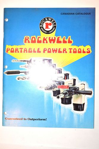 1972 ROCKWELL PORTABLE POWER TOOLS CANADIAN CATALOG #RR321 saw drill sander