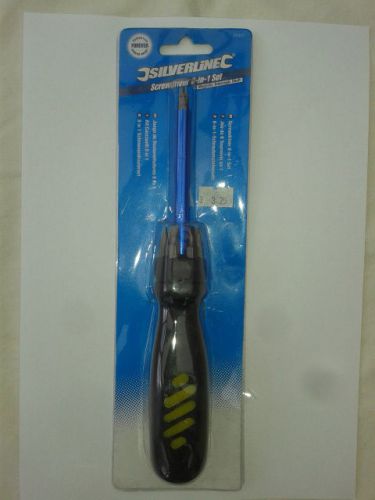 SILVERLINE 8 IN 1 SCREWDRIVER SET, MAGNETIC TELESCOPIC SHAFT EXTENDS TO 330mm