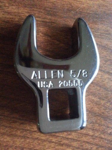 ALLEN 20555, 5/8&#034; Opening, Chrome Crowfoot Wrench, 3/8&#034; Drive