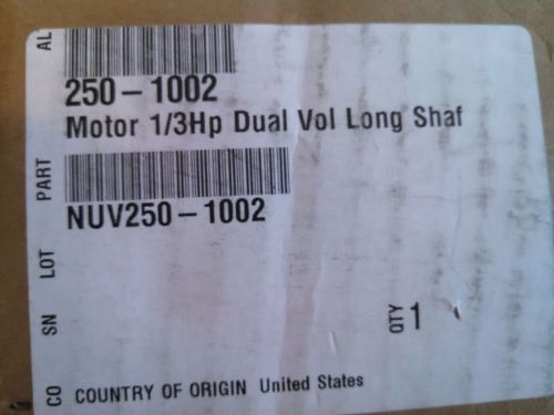 NuVu Motor 1/3 Hp Dual Vol Long Shaf - Part #250-1002