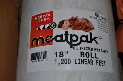 Norpak Corp 18&#039; Roll x 1200 Linear Feet Meat pack Oil Treated Wax Paper