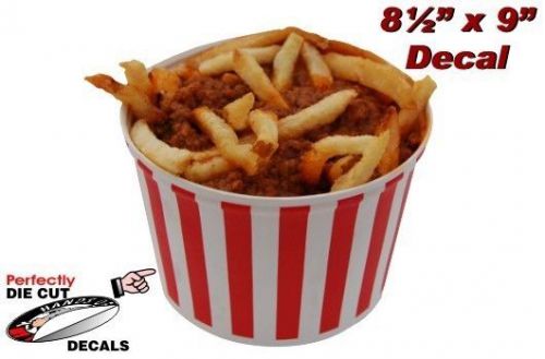 Chili Fries 8.5&#039;&#039;x9&#039;&#039; Decal for Hot Dog Stand Concession Trailer Sign or Banner