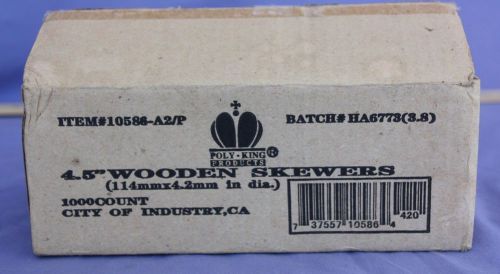 1000 Candy Caramel Apple Sticks Pointed Wood Skewers 4 1/2&#034; x 1/4&#034; Corn Dog