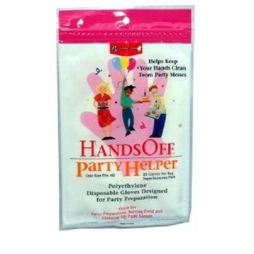 HandsOff Party Helper 25 ct. Disposable Gloves - Gloves for Preparation of Food