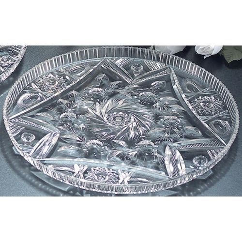 Pastries Cake Tray 12&#034; Crystalware Royal Industries NC 180 CLR - Set of 6