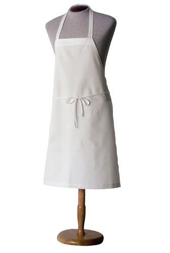 1 plain white bib apron blank no pocketapron chefs apperal commercial clothing for sale