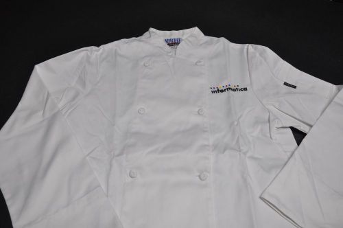 Chef&#039;s Jacket, Cook Coat, with INFORMATICA LOGO, Sz MEDIUM NEWCHEF UNIFORM