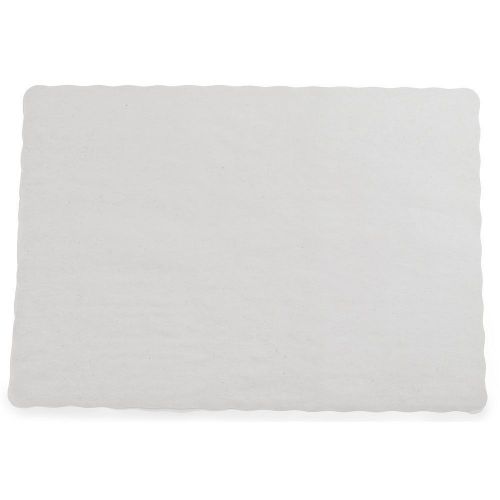 PAPER PLACEMATS CASE OF 1,000 SCALLOPED EDGE ECONOMY OFF WHITE FREE SHIPPING