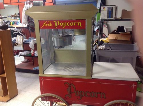 Us popcorn popping machine gold metal gay 90s food cart wagon truck best quality for sale