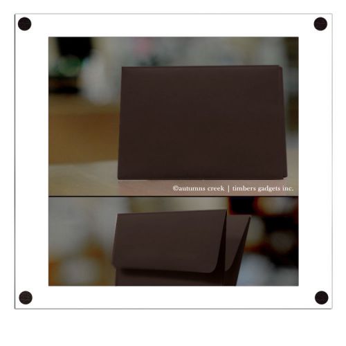 Premium 10  4x6 A6 A-6 Hot Fudge Brown Square-Flap Envelopes