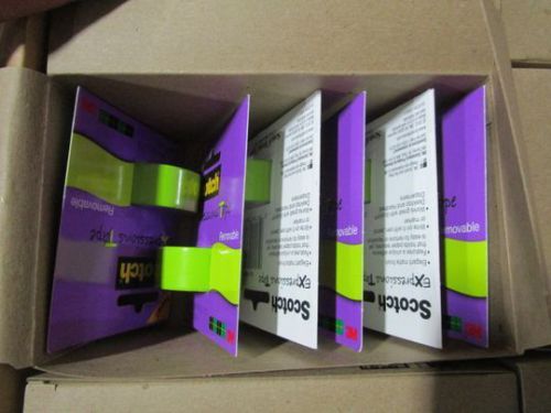 3M Scotch Expressions Tape Removable neon Green 6 pack lot NEW sport craft