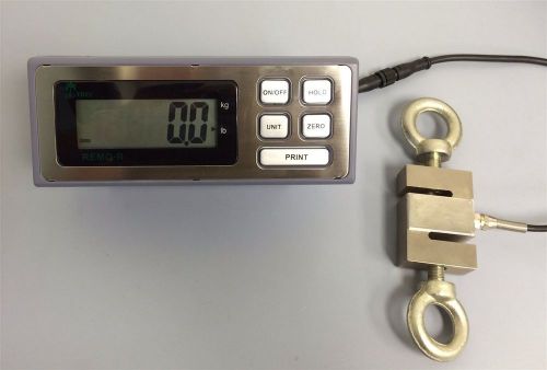 10,000 lb x 1lb crane scale - calibrated - load cell - lcd indicator - tension for sale