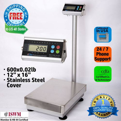 New 600lb/0.02lb Bench Shipping Scale | Floor Scale with Stainless Steel Platter