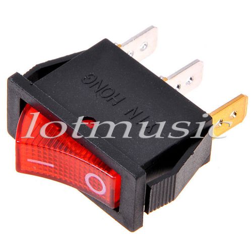 Rocker Switch SPST 3Pin 15A 250VAC 20A/125VAC ON-OFF with Lamp Snap In