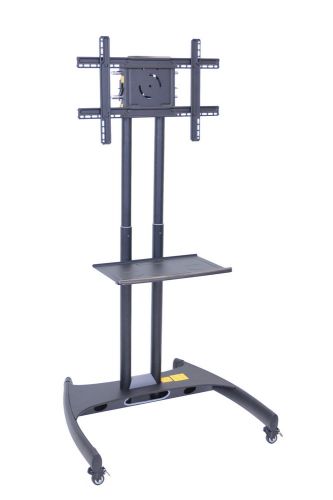 Luxor adjustable flat panel cart gray for sale