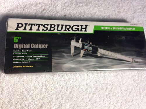 Pittsburgh 6&#034; Digital Caliper - Metric+SAE Display - Model 47257 FREE US SHIP