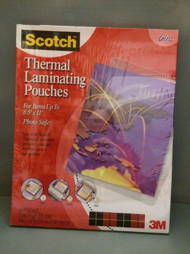 Scotch 3M Thermal Laminating Pouches, 9 by 14 in., 3mil, 50 count