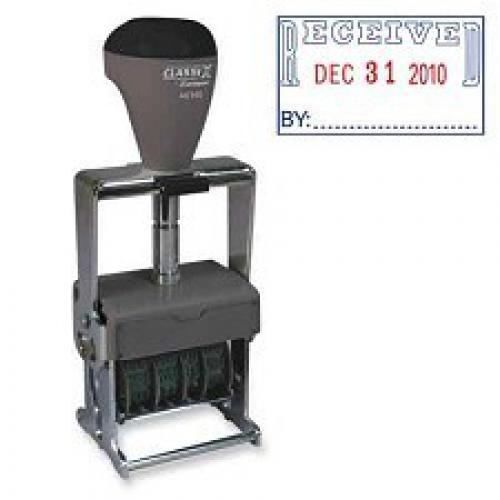 New xstamper 40311 heavy-duty self-inking message date stamp, received, 10 year, for sale