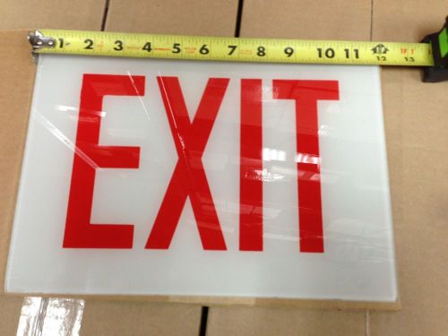 Exit Sign Replacement Glass 12&#034; x 8-3/4&#034;  No Arrow NEW