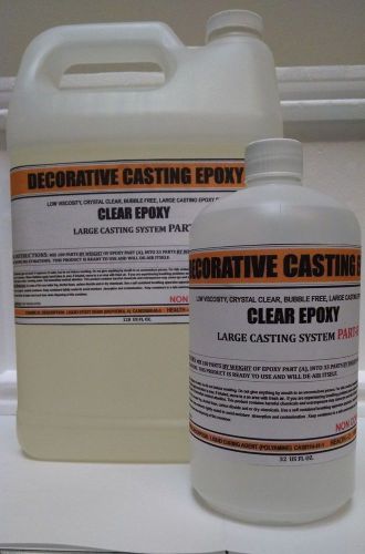 Clear casting decorative epoxy resin - gallon kit for sale