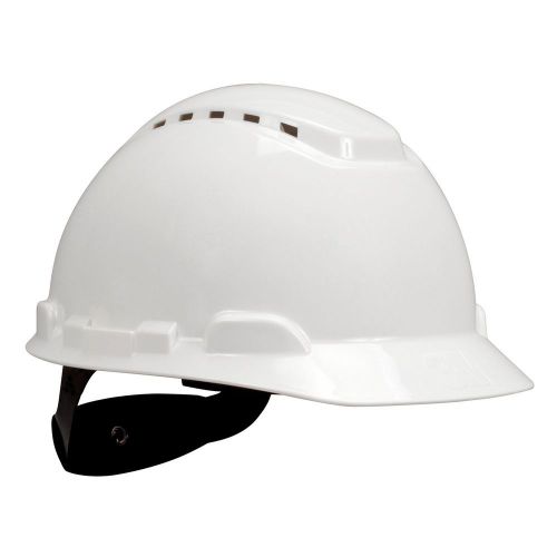 3M Hard Hat, with UVicator, Vented ,White, 4-Point Ratchet Suspension Sold as 20