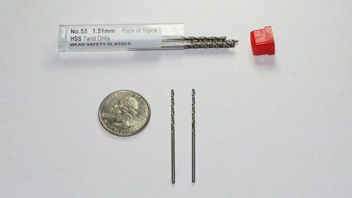 High Speed Steel Twist Drills sized 53 (1.51mm) (pack of 10)