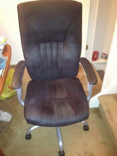 Black Suede High Back Managerial Office/Desk Chair