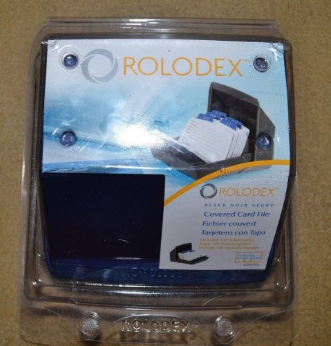 Rolodex Covered Card File Black