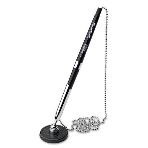 Chain-Riter Stick-On Ballpoint Counter Pen, Black Ink, Fine