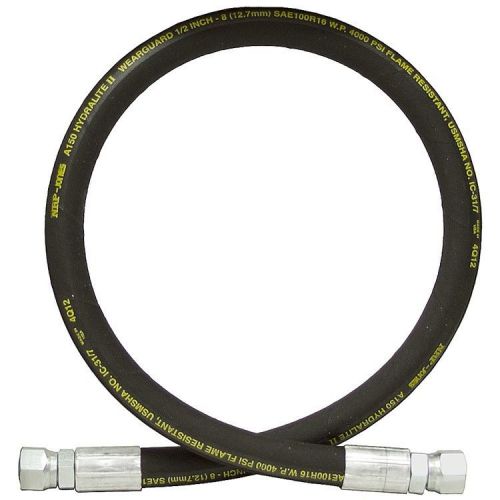 1/2&#034; x 120&#034;  two wire braid hydraulic hose  jic 10 swivel  4000 psi  941-22120 for sale