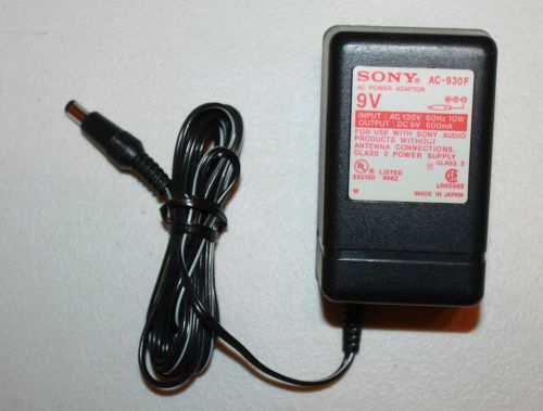 Genuine Used Sony AC-930F 9V 600mA AC Power Supply