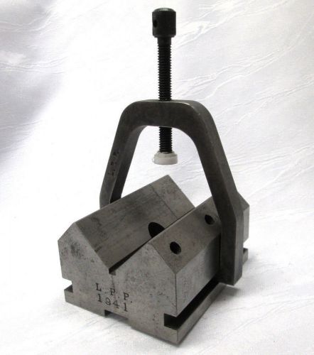 98mm (l) x 76mm (w) larger v-block w/ clamp (l.p.p. 1941) for sale