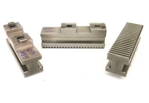 Set of 3 used smw autoblok base chuck jaws gbk-400 (012443) standard version for sale